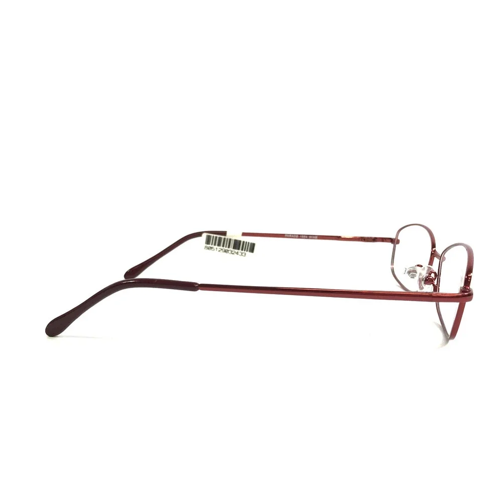 Parade Eyeglasses Frames 1554 WINE Red Rectangle Wire Rim 55-16-135